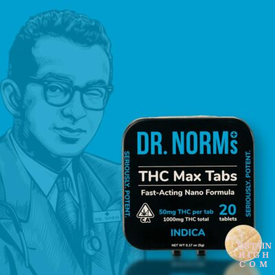 THC Indica MAX Tablets 50MG x 20 = 1000MG by Dr. Norm’s obtain high